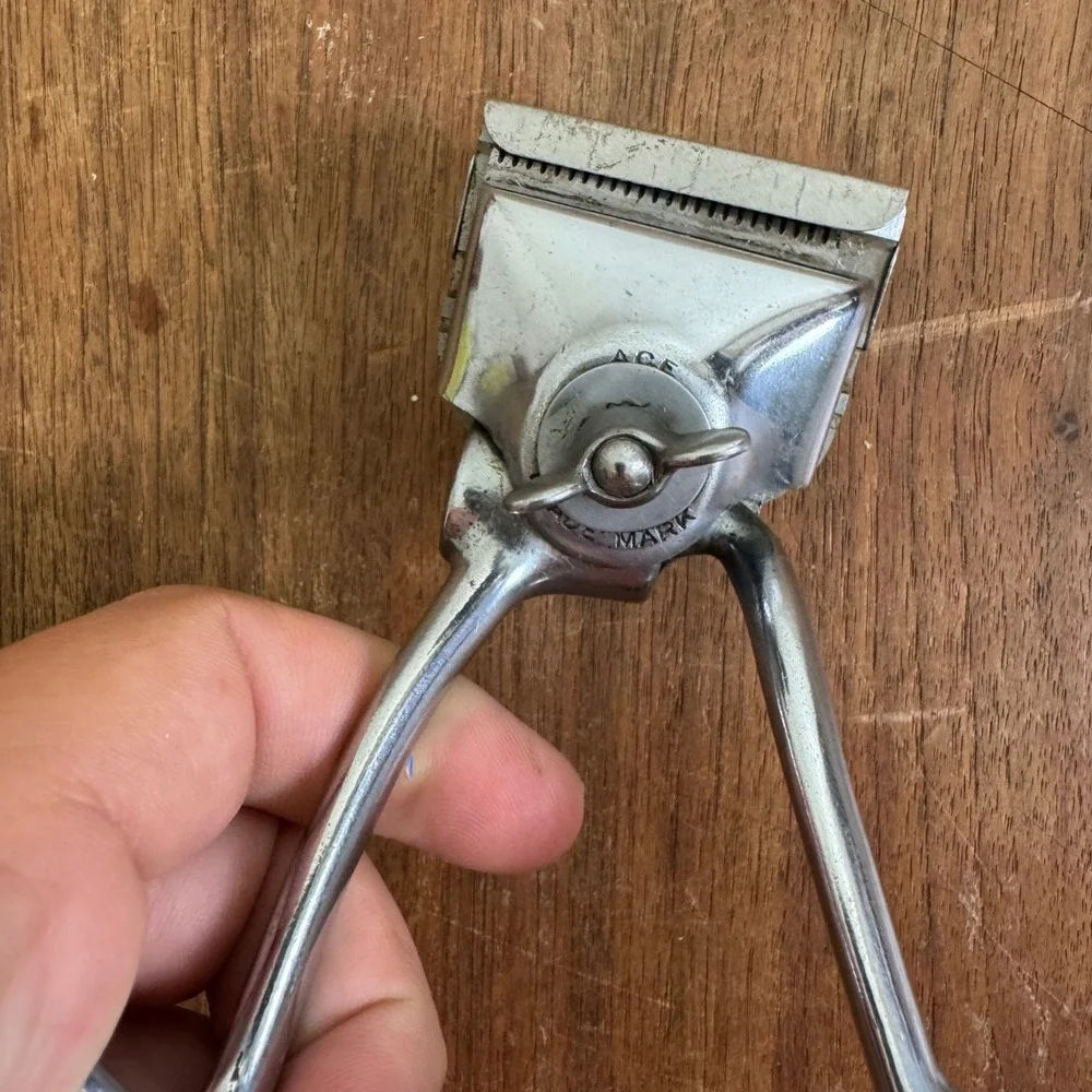 Vintage Ace Allover Manufacturing‎ Company Metal Manual Hair Clippers WORK